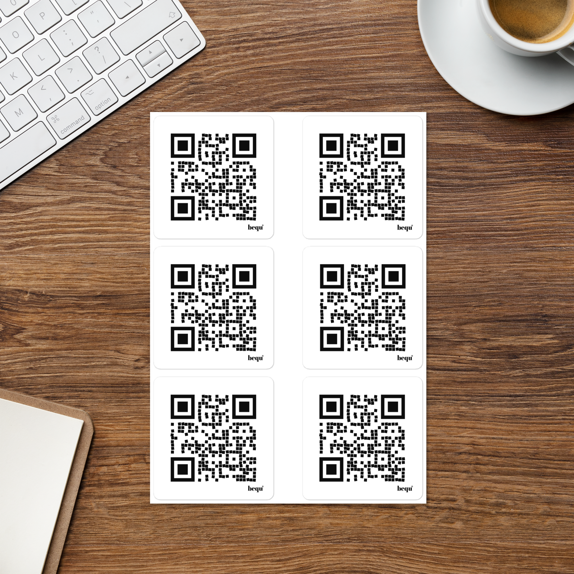 QR-Code Aufkleber/Sticker (12 Stück)