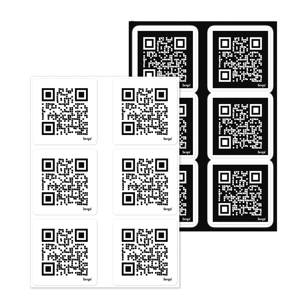 QR-Code Aufkleber/Sticker (12 Stück)